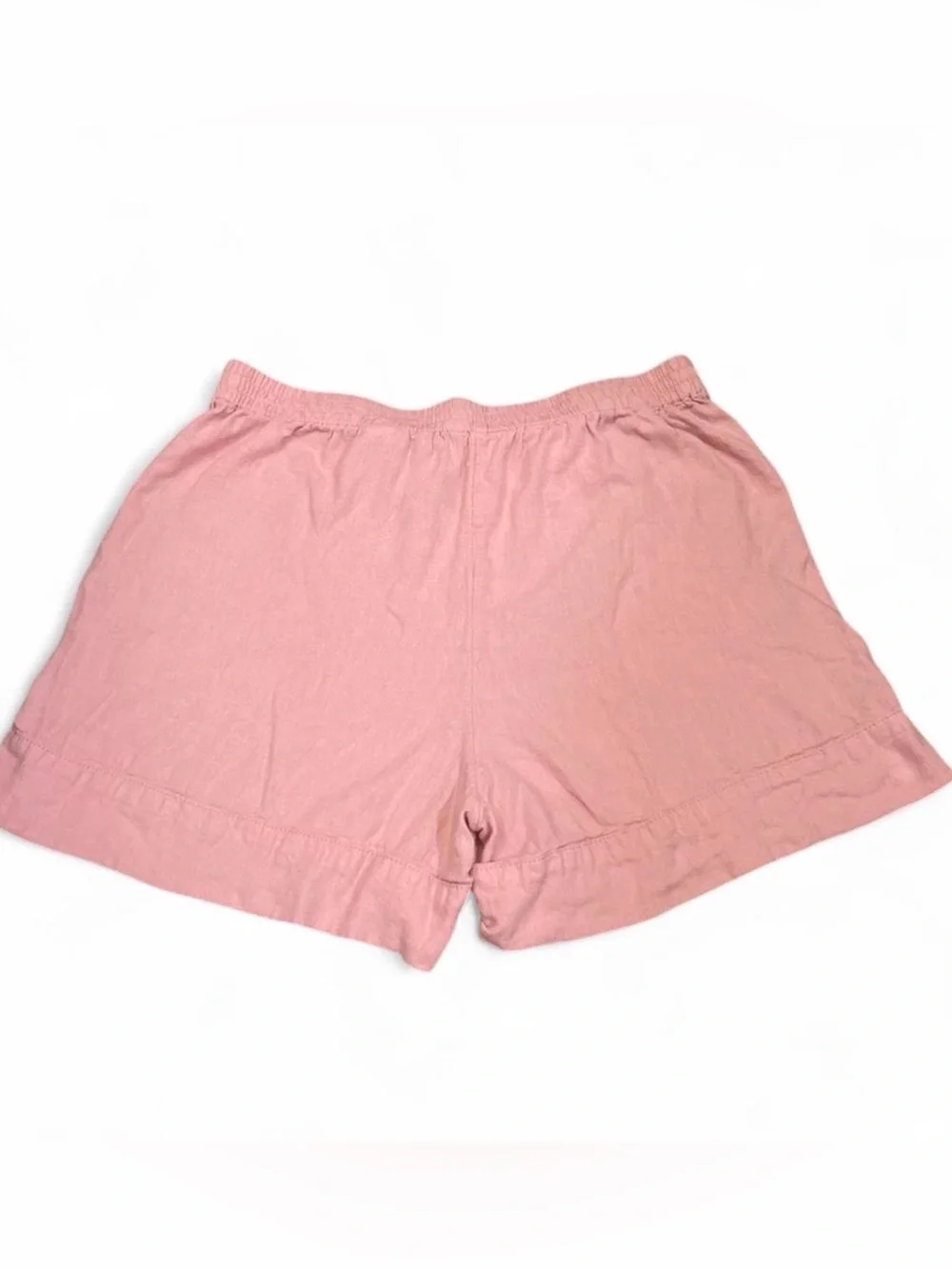 Banana Republic Pink Linen-Blend Women’s High-Waisted Bermuda Shorts Size L